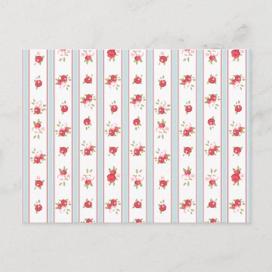 Shabby Chic Rose Vintag Postkarte (Vorderseite)