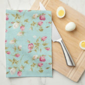 Shabby Chic-Rosen-Blumen der Vintagen BlumenRosen Handtuch (Viertel Falte)