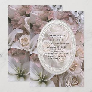 Shabby Chic Rosen Blumen Hochzeitsshower Einladung