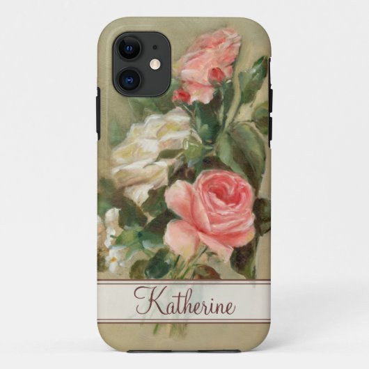 Shabby Chic-Rosen Case-Mate iPhone Hülle (Rückseite)