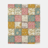 Shabby Chic Rosen-Quiltmuster Fleecedecke (Vorderseite)