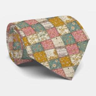 Shabby Chic Rosen-Quiltmuster Krawatte