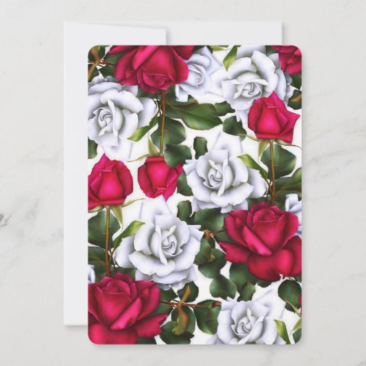 Shabby Chic Rosen und Rosen Rustikal Brautparty Einladung (Rückseite)