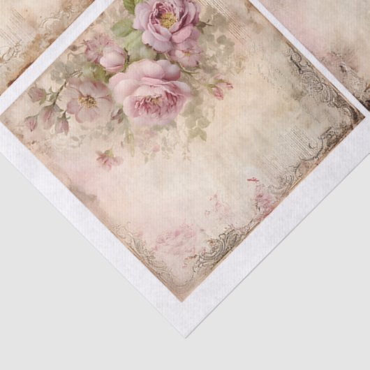 Shabby Chic Rosengemische Set (A1R) Seidenpapier (Detail)