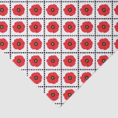 Shabby Chic Rot, Schwarz & Weiß Pupien Blütenblüte Seidenpapier (Ausschnitt)