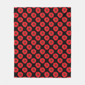 Shabby Chic Rot und Schwarze Pflaumen Fleecedecke (Vorderseite)