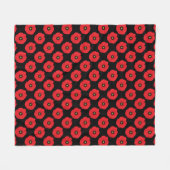 Shabby Chic Rot und Schwarze Pflaumen Fleecedecke (Vorderseite (Horizontal))