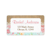 Shabby Chic Rücksendeadressen-Aufkleber