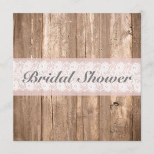 Shabby Chic Rustic Brautparty individuell anpassba Einladung