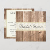 Shabby Chic Rustic Cream Bridal Dusche Einladung (Vorne/Hinten)