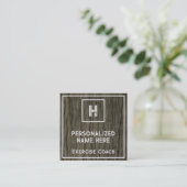 Shabby Chic & Rustic Exercise Coach Business Card Quadratische Visitenkarte (Stehend Vorderseite)