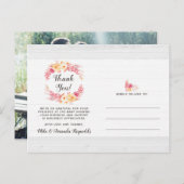 Shabby Chic Rustic Floral Baby Dusche Vielen Dank Postkarte (Vorne/Hinten)