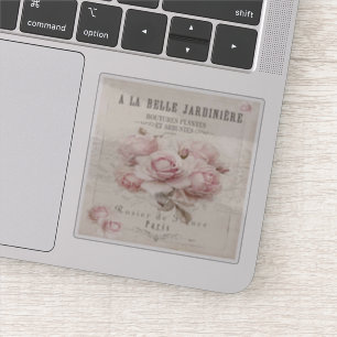 Shabby Chic, rustikal, Vintag, blumenreich, Collag Aufkleber