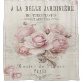 Shabby Chic, rustikal, Vintag, blumenreich, Collag Duschvorhang (Vorderseite)
