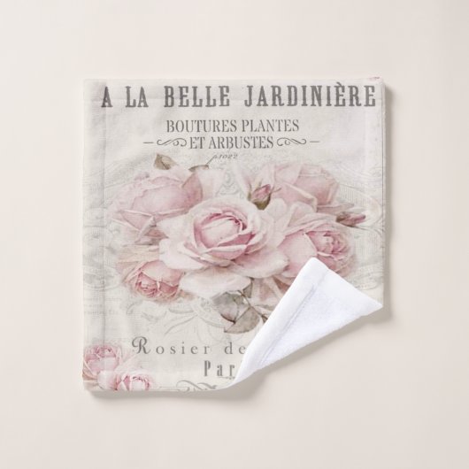 Shabby Chic, rustikal, Vintag, blumenreich, Collag Waschlappen (Waschlappen)