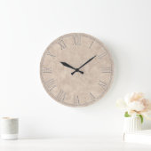 Shabby Chic Rustikale Beige Tan Große Uhr (Zuhause)