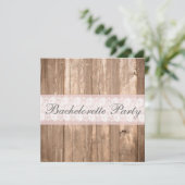 Shabby Chic-rustikale Einladung (Stehend Vorderseite)