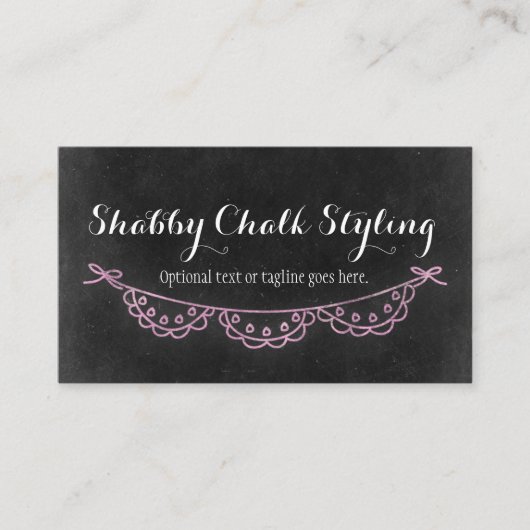 Shabby Chic Rustikale Halbpension Pink Baby Säugli Visitenkarte (Vorderseite)