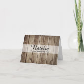 Shabby Chic-rustikaler Vintager hölzerner Einladung (Vorderseite)