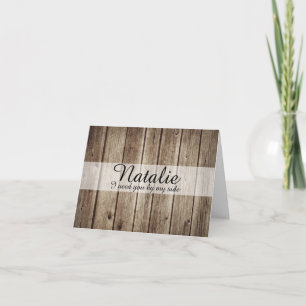 Shabby Chic-rustikaler Vintager hölzerner Einladung