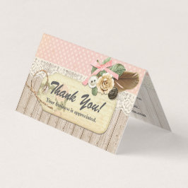 Shabby Chic Rustikales Holz, Vintage Spitze Danke