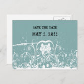 Shabby Chic Save the Date Ankündigungspostkarte (Vorne/Hinten)