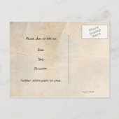 Shabby Chic Save the Date Ankündigungspostkarte (Rückseite)