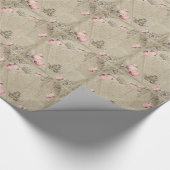 Shabby Chic - Schleifpapier Geschenkpapier (Ecke)