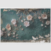 Shabby Chic-, Schmetterling- und Blumenschnittmedi Seidenpapier (Vorderseite)