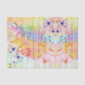 Shabby Chic Schmetterlinge und Rose auf rustikalem Seidenpapier (Vorderseite)