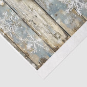 Shabby Chic Schneeflocken auf Holzcreme AL9 Decoup Seidenpapier (Ausschnitt)
