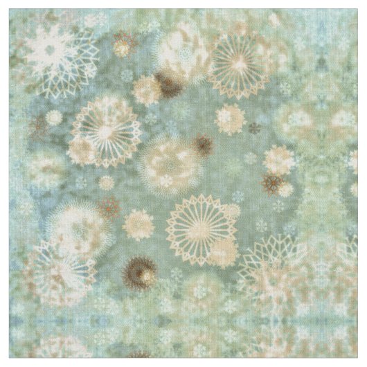 Shabby Chic Schneeflockenstoff Stoff (Nahaufnahme)