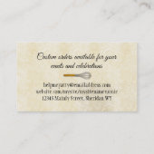 Shabby Chic Schürze Messer flüstern Koch Catering Visitenkarte (Rückseite)