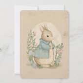 Shabby Chic Spring Rabbit Baby Dusche Einladung (Rückseite)