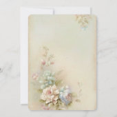 Shabby Chic Spring Rabbit Baby Dusche Einladung (Rückseite)