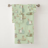 Shabby Chic Spring Rabbit Badhandtuch Set (Insitu)