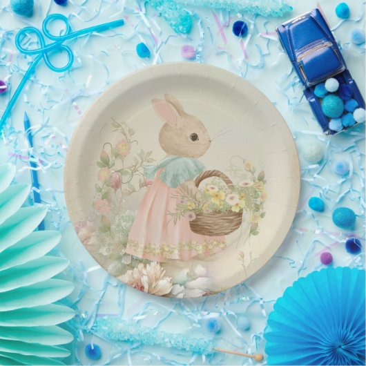 Shabby Chic Spring Rabbit Pappteller (Party)