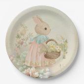 Shabby Chic Spring Rabbit Pappteller (Vorderseite)