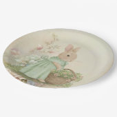 Shabby Chic Spring Rabbit Pappteller (Schrägansicht)