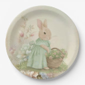 Shabby Chic Spring Rabbit Pappteller (Vorderseite)