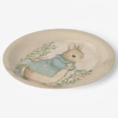 Shabby Chic Spring Rabbit Pappteller (Schrägansicht)
