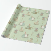 Shabby Chic Spring Rabbit Wrapping Paper Geschenkpapier (Ungerollt)