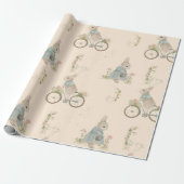 Shabby Chic Spring Rabbit Wrapping Paper Geschenkpapier (Ungerollt)