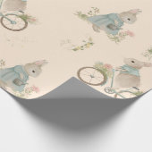 Shabby Chic Spring Rabbit Wrapping Paper Geschenkpapier (Ecke)