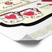 Shabby Chic Style Kitchen Wall Deco Cup of Tea Poster (Ecke)