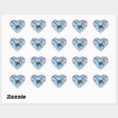 Shabby Chic Tabby Cat Liebe Heart Envelope Sticker (Blatt)