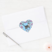 Shabby Chic Tabby Cat Liebe Heart Envelope Sticker (Umschlag)