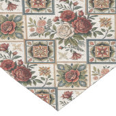 Shabby Chic Table Runner Classic Rose Tiles Motifs Großer Tischläufer (Ecke)
