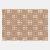 Shabby Chic Tan Beige Taupe Braun Streifen Muster Geschenkpapier Set (Vorderseite)