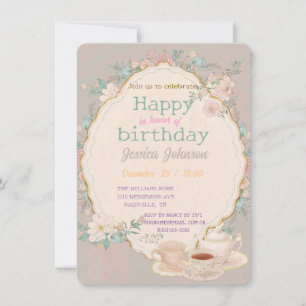Shabby Chic Tea Party Einladung